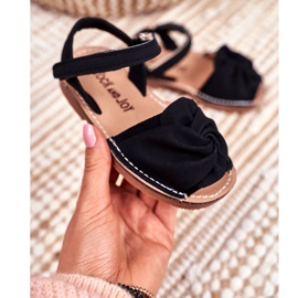 FRROCK Children's Yellow Goofy Velcro Sandals black 2