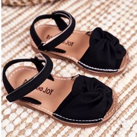 FRROCK Children's Yellow Goofy Velcro Sandals black 1