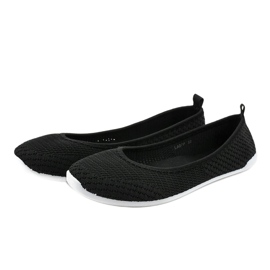 Black LA07P lace ballerinas 2