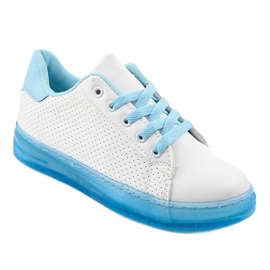 White sneakers H-33 sneakers blue 1