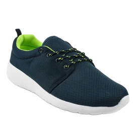 Navy blue men's sports shoes YFM-71B 1