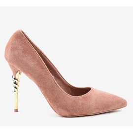 Pink classic DD50P eco-suede heels 2 Pink classic DD50P eco-suede heels 2