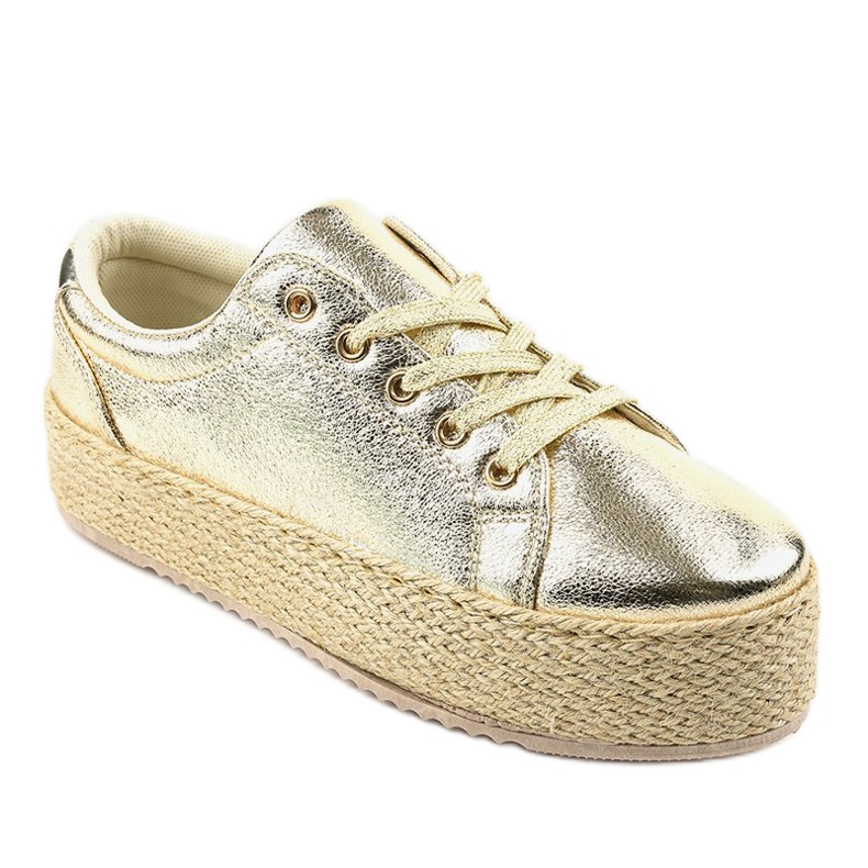 Gold laced espadrilles 6220 golden 1