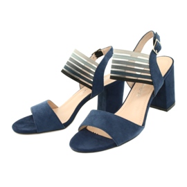 Sandals on the post of Sergio Leone SK867 navy blue 3
