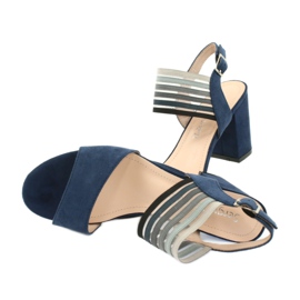 Sandals on the post of Sergio Leone SK867 navy blue 5