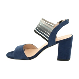 Sandals on the post of Sergio Leone SK867 navy blue 2