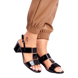 Low-heeled sandals Sergio Leone SK910 black 1