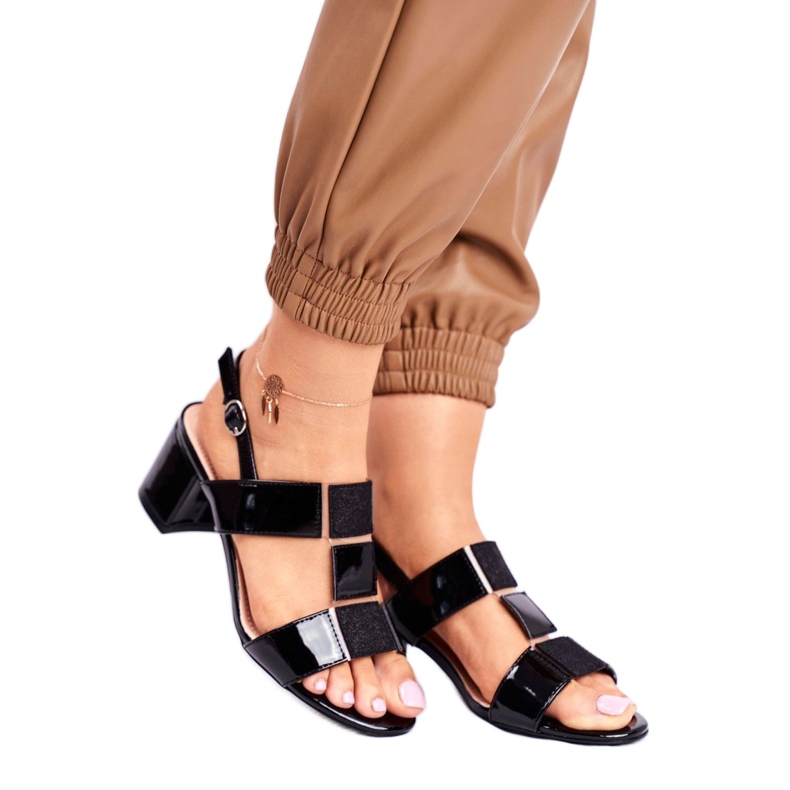 Low-heeled sandals Sergio Leone SK910 black 1 Low-heeled sandals Sergio Leone SK910 black 1