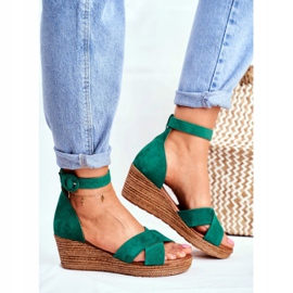 Women's Sandals Maciejka Leather Suede Green 04565-09 2