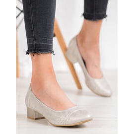 Goodin Openwork Pumps On A Pillar golden 1