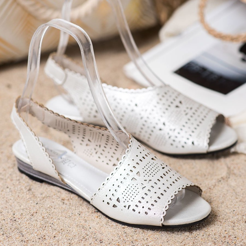 Goodin Shiny Silver Sandals grey 1