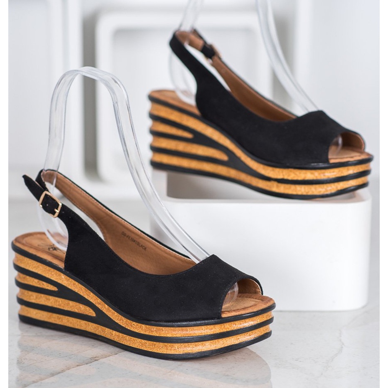 Goodin Light Suede Sandals black 1