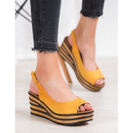 Goodin Light Suede Sandals yellow 1