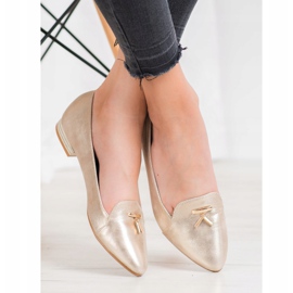 Goodin Shiny golden ballerinas 1