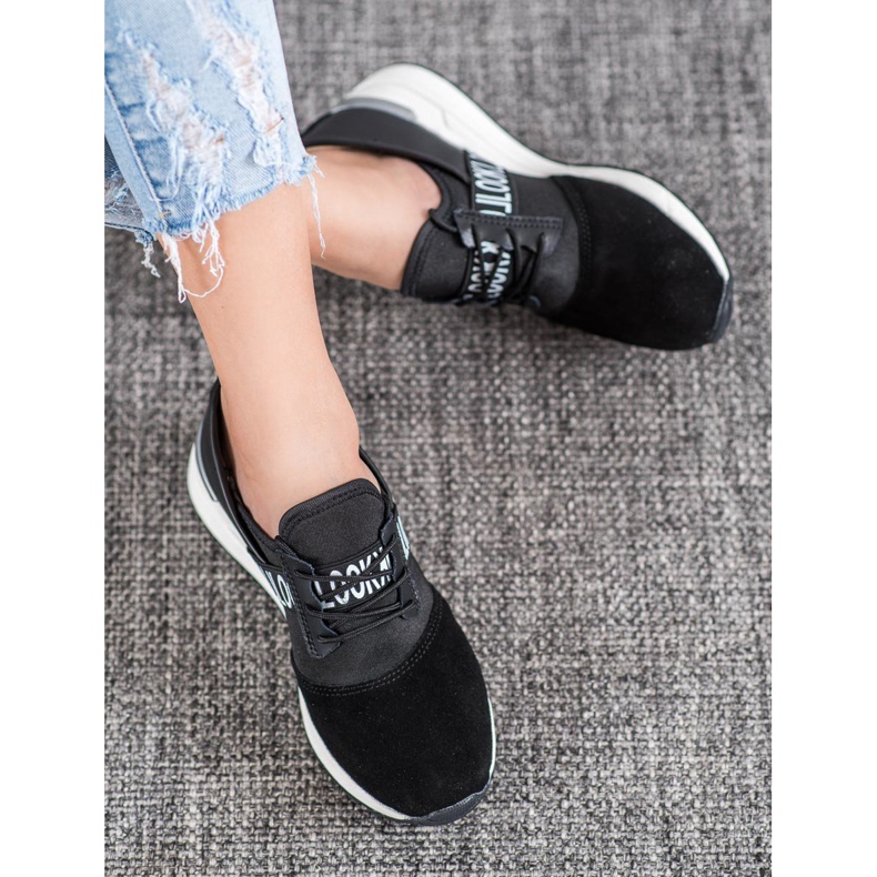 Look VINCEZA leather sneakers black 1