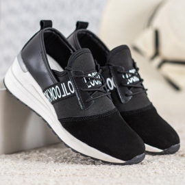 Look VINCEZA leather sneakers black 2