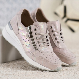Leather Sneakers With VINCEZA Zipper brown 2