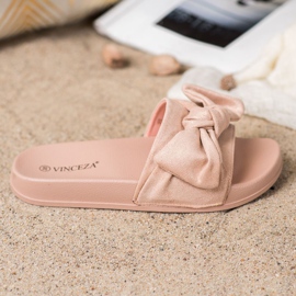 Slippers With A Bow VINCEZA pink 2