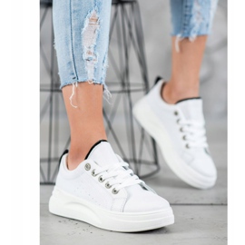SHELOVET Fashionable Sneakers On The Platform white 1 SHELOVET Fashionable Sneakers On The Platform white 1