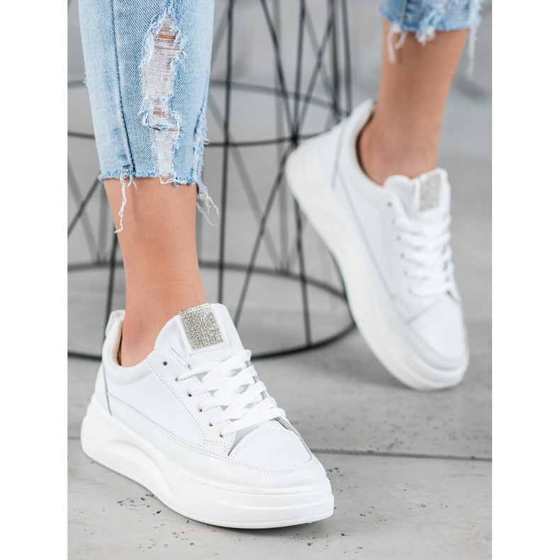 SHELOVET Sneakers On The Fashion Platform white 2 SHELOVET Sneakers On The Fashion Platform white 2