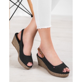 SHELOVET Classic Wedge Sandals black 1