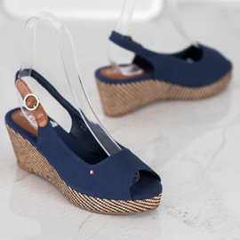 SHELOVET Classic Wedge Sandals blue 1