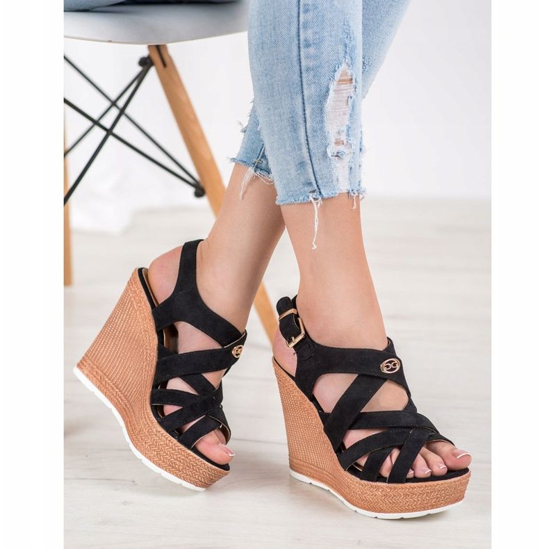 Comer Fashion Wedge Sandals black 2