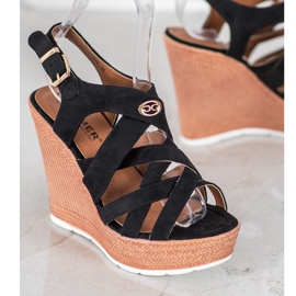 Comer Fashion Wedge Sandals black 1