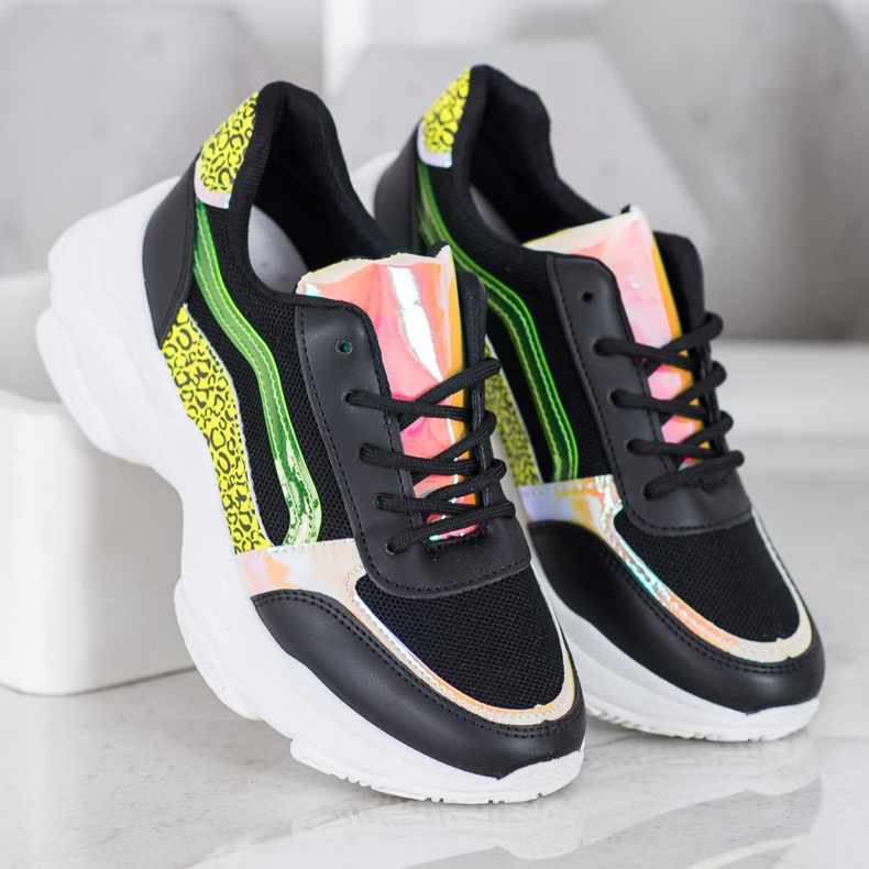 Marquiz Sneakers With Neon Inserts black multicolored 1
