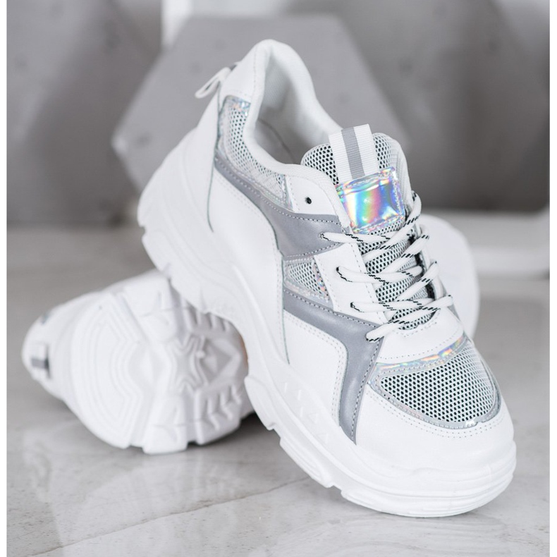 Sweet Shoes Tied Sneakers white grey 2 Sweet Shoes Tied Sneakers white grey 2