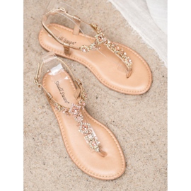 Small Swan Flip-flops Sandals With Cubic Zirconia yellow 2