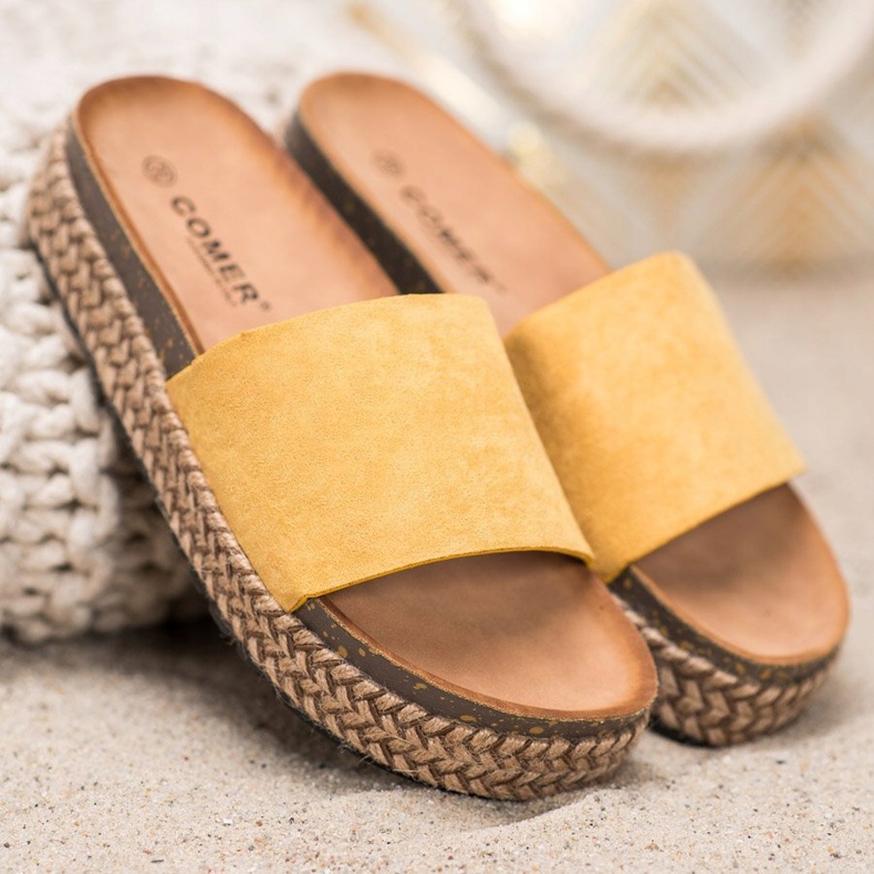Comer Casual Slippers On The Platform yellow 1