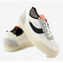 White sports shoes LA51P sneakers multicolored 4