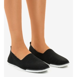 Black GF-HJS12-1 Lycra Slip-On Sneakers 1