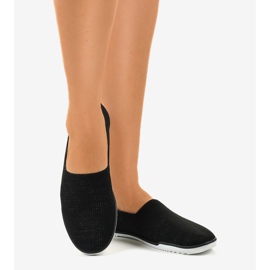 Black GF-HJS12-1 Lycra Slip-On Sneakers 2