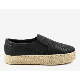 Black slip-on espadrilles 6140 2