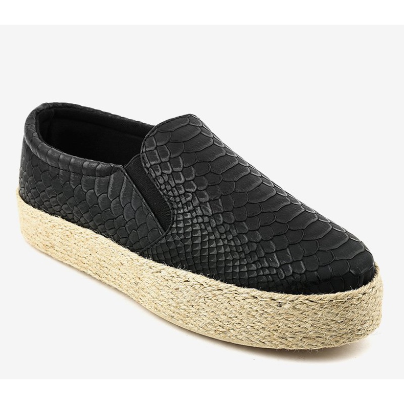 Black slip-on espadrilles 6140 1