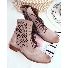 Nicole Cappucino Meridan Women's Leather Boots beige 1 Nicole Cappucino Meridan Women's Leather Boots beige 1