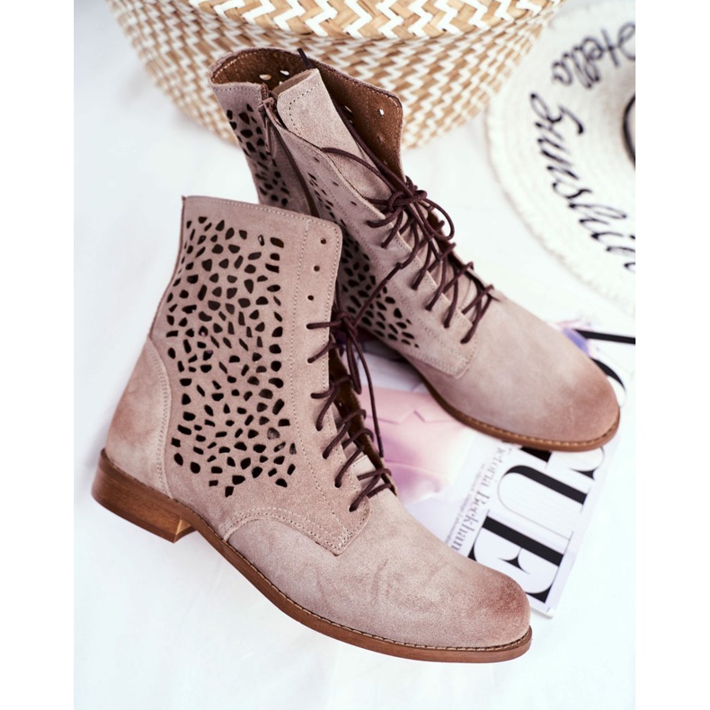 Nicole Cappucino Meridan Women's Leather Boots beige 1 Nicole Cappucino Meridan Women's Leather Boots beige 1