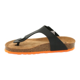 Medical slippers BIOX Gerona black orange 1