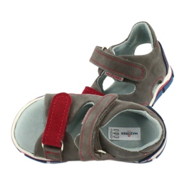 Mazurek Leather boys with gray-red leather sandals 314 4 Mazurek Leather boys with gray-red leather sandals 314 4