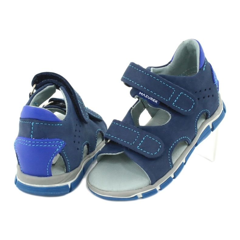 Mazurek Leather boys with navy blue Velcro 314 3 Mazurek Leather boys with navy blue Velcro 314 3
