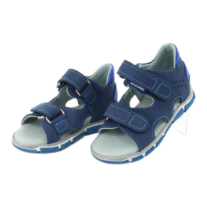 Mazurek Leather boys with navy blue Velcro 314 2 Mazurek Leather boys with navy blue Velcro 314 2
