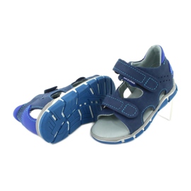 Mazurek Leather boys with navy blue Velcro 314 4