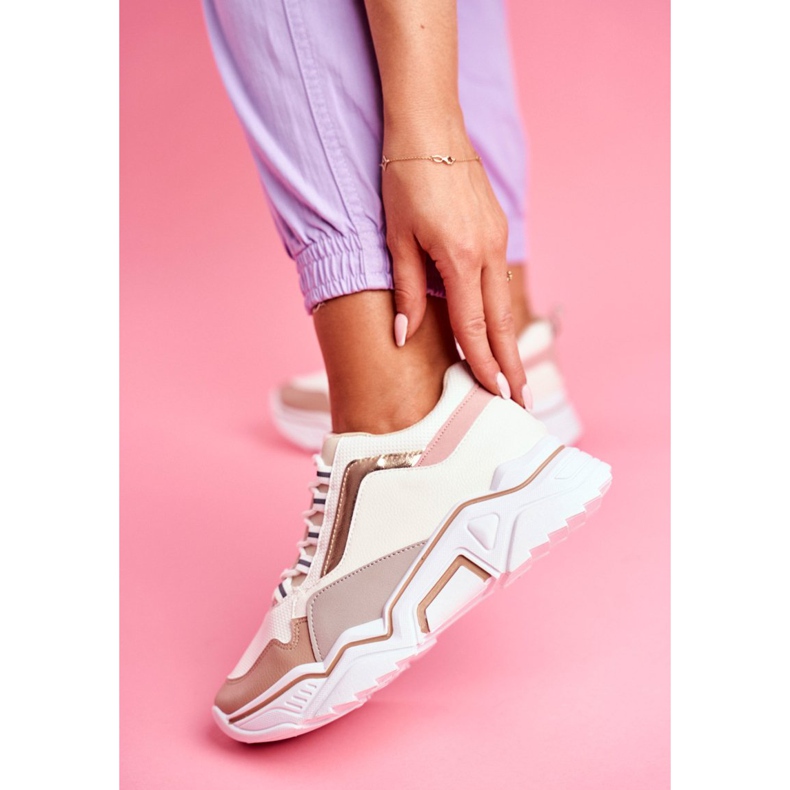 Women's sports shoes white and beige Rollen brown 2 Women's sports shoes white and beige Rollen brown 2