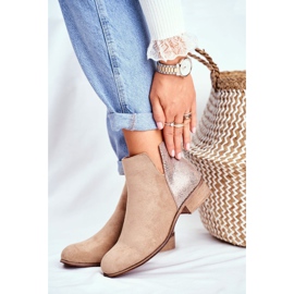 EVE Women's Boots On Flat Heel Spring Khaki Viva beige 1