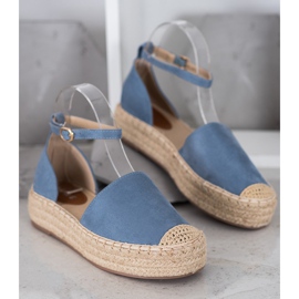 SHELOVET Espadrilles With Buckle blue 2