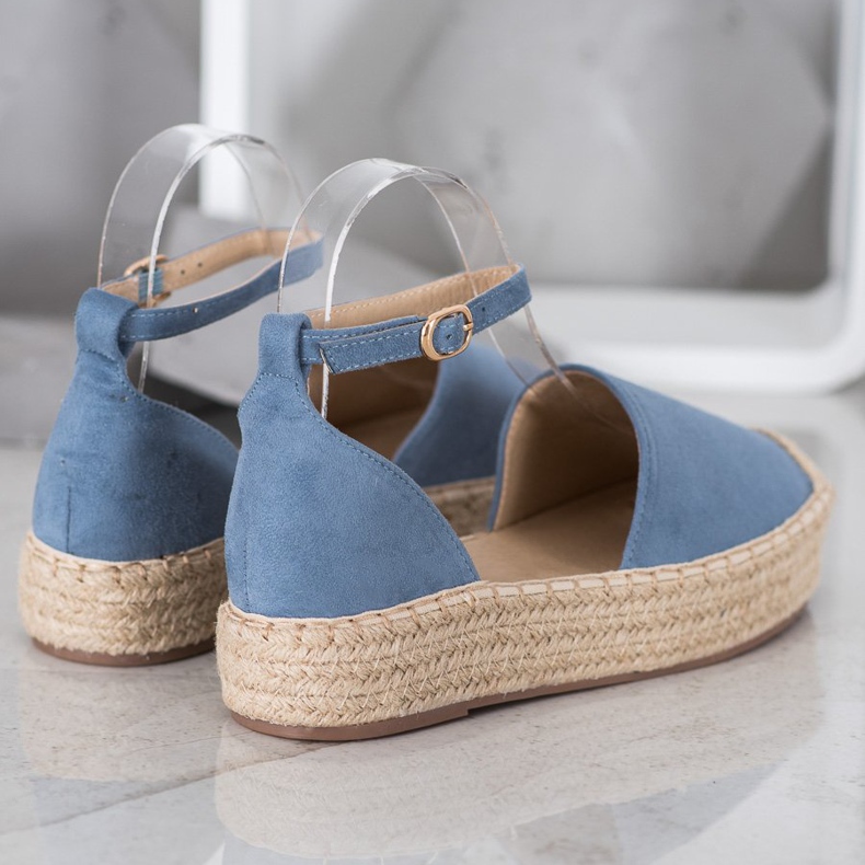 SHELOVET Espadrilles With Buckle blue 1