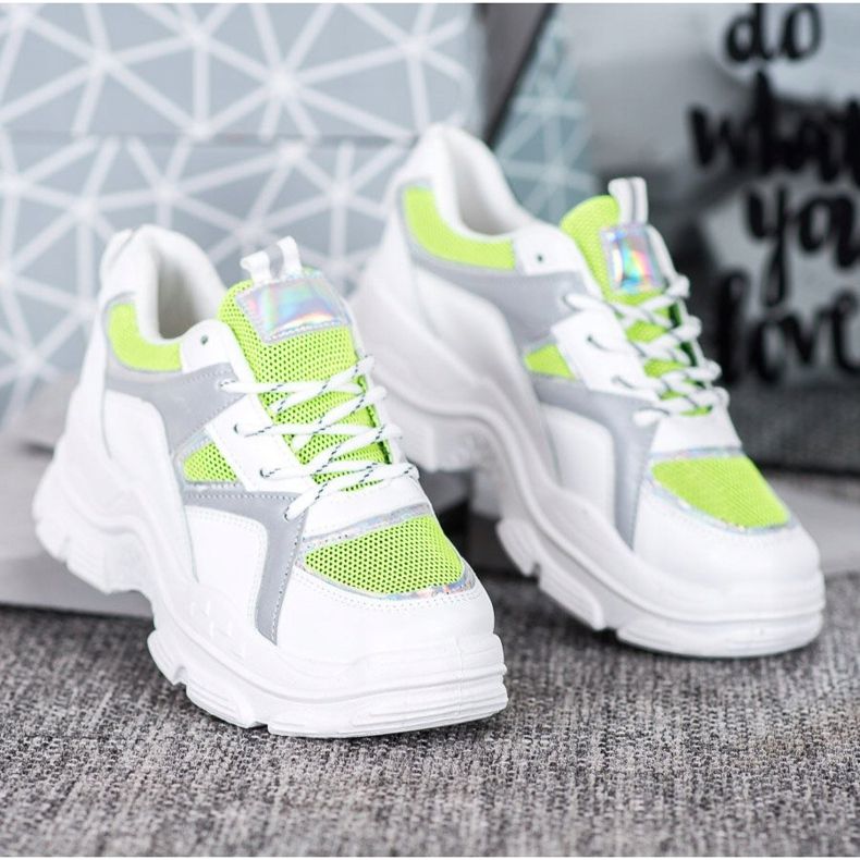Sweet Shoes Tied Sneakers white green 1