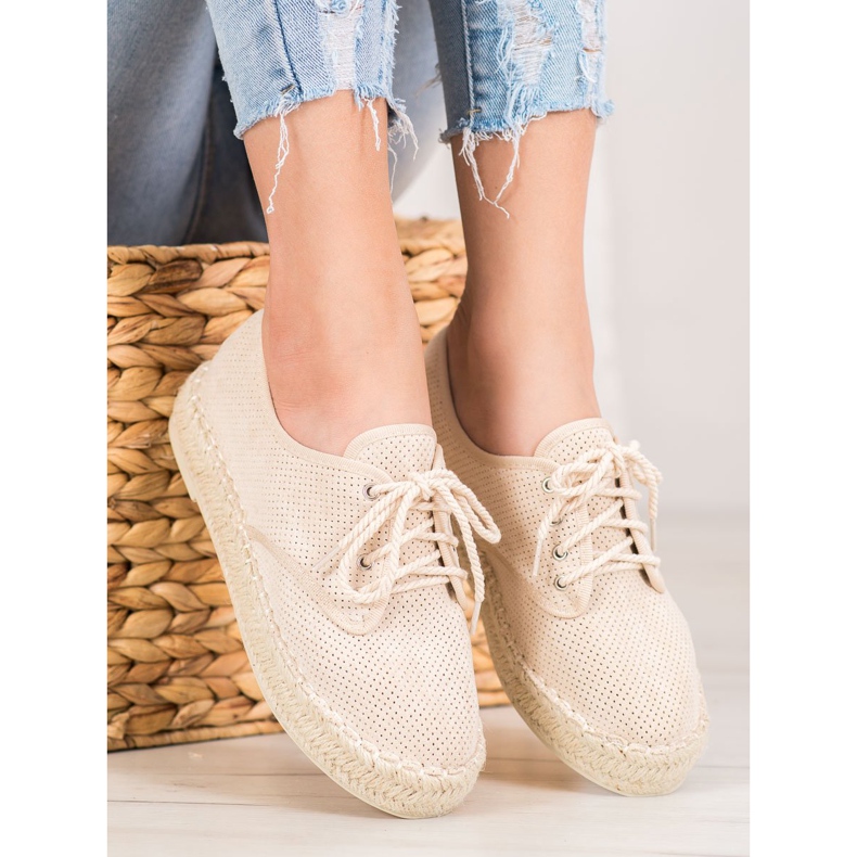 SHELOVET Suede Espadrilles brown 2